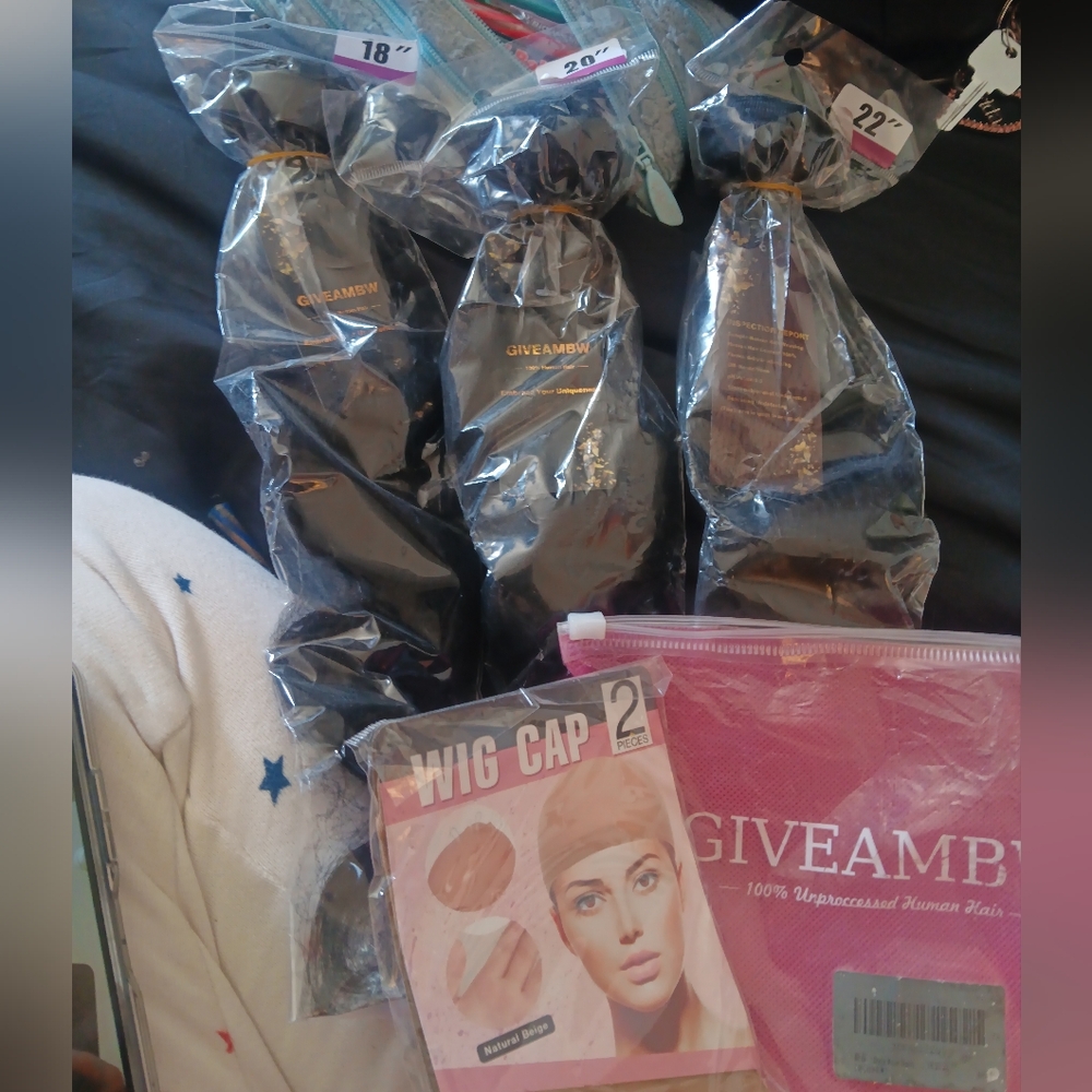 GIVEAMBW 100% Unprosessed Human Hair Extentions
